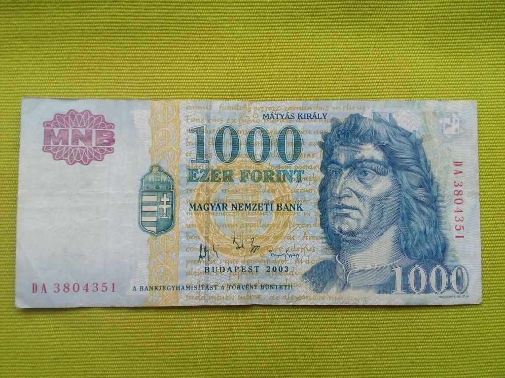Harmadik Magyar Köztársaság (1989-napjainkig) 1000 Forint bankjegy