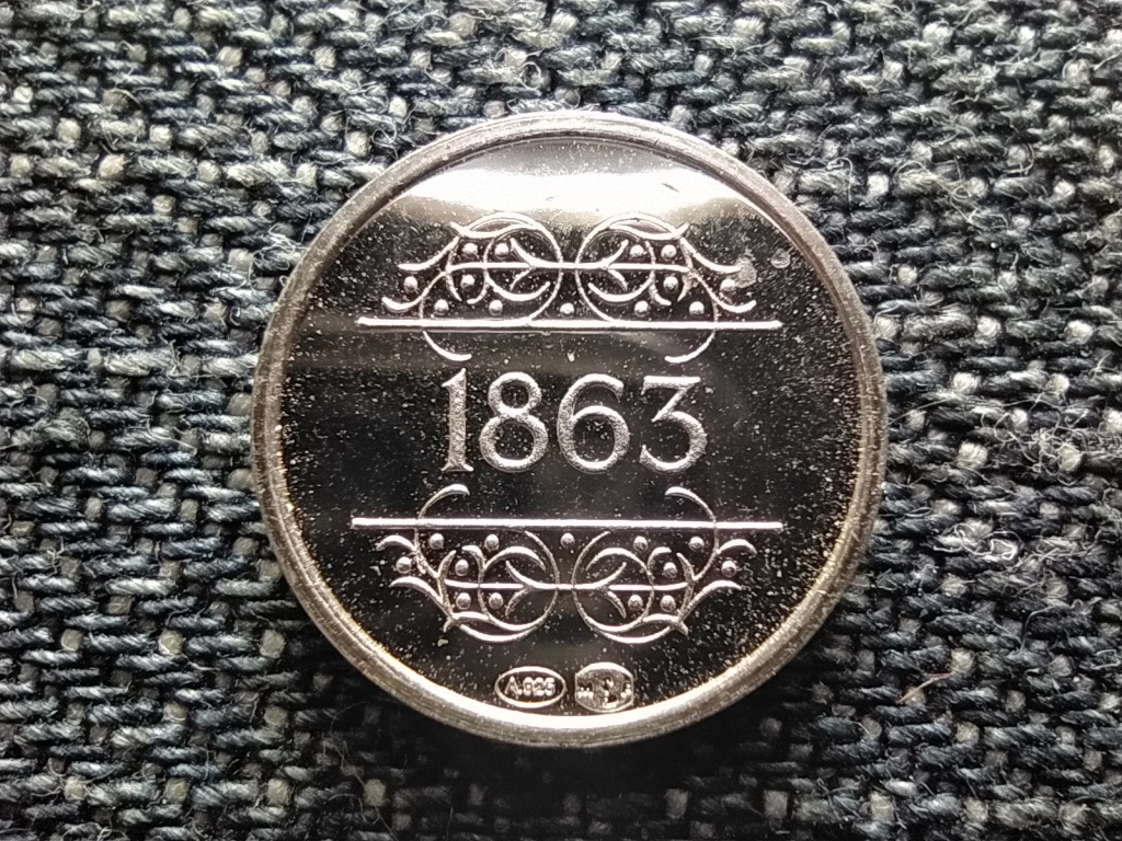 Belgium Történelmi mini érem 1830-1980 1863 .925 ezüst