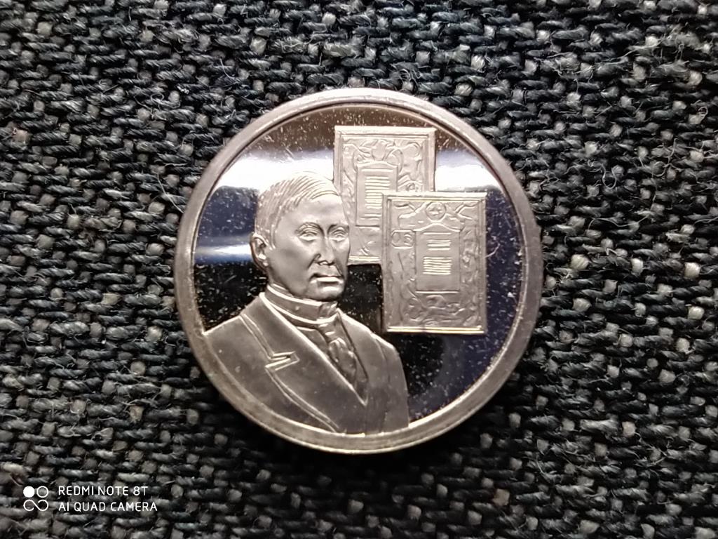 Belgium Történelmi mini érem 1830-1980 1910 Maeterlinck Nobel díj .925 ezüst