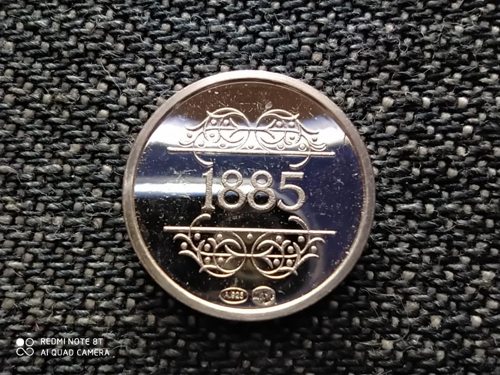 Belgium Történelmi mini érem 1830-1980 1885 .925 ezüst
