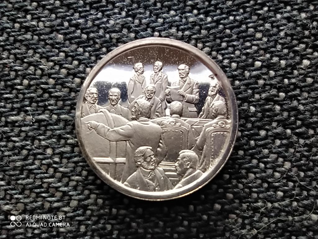 Belgium Történelmi mini érem 1830-1980 1876 2.  .925 ezüst