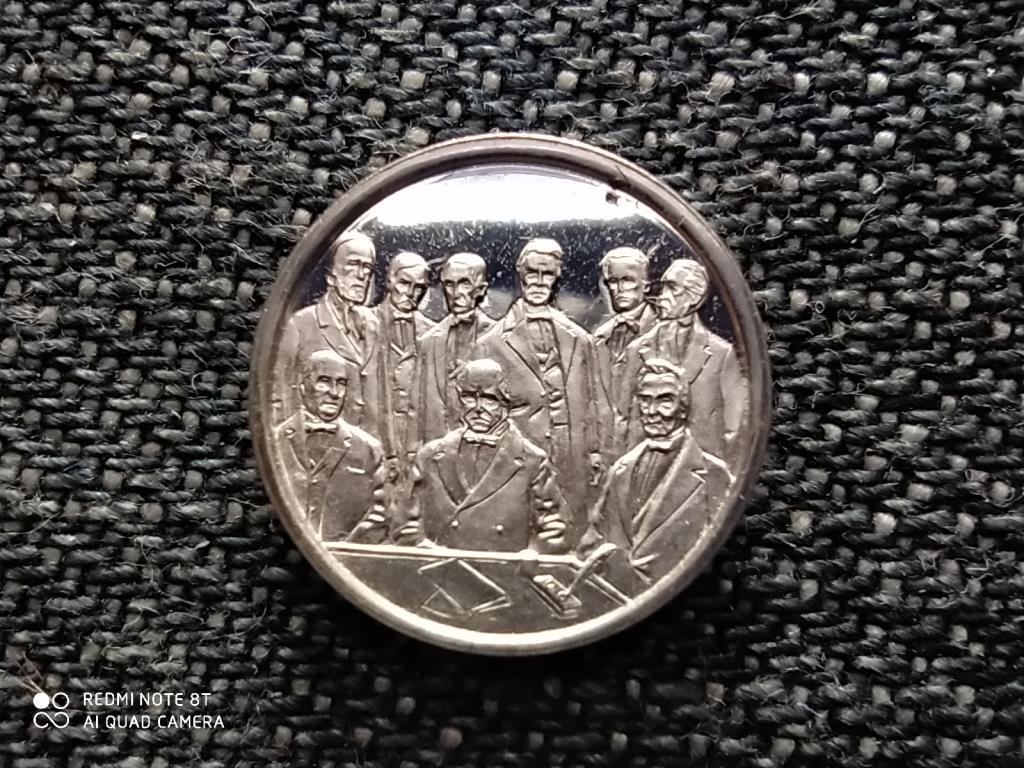 Belgium Történelmi mini érem 1830-1980 1856 .925 ezüst