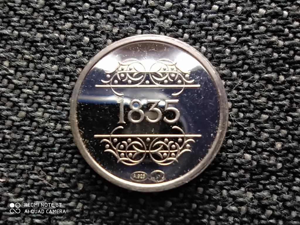 Belgium Történelmi mini érem 1830-1980 1835 .925 ezüst