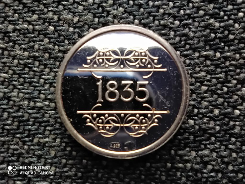 Belgium Történelmi mini érem 1830-1980 1835 2. .925 ezüst