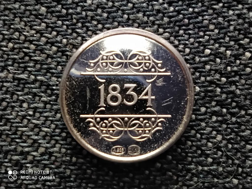 Belgium Történelmi mini érem 1830-1980 1834 .925 ezüst