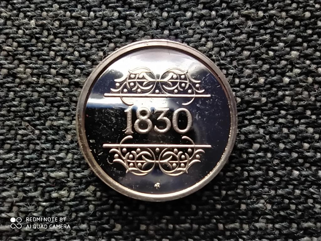 Belgium Történelmi mini érem 1830-1980 1830 Forradalom .925 ezüst