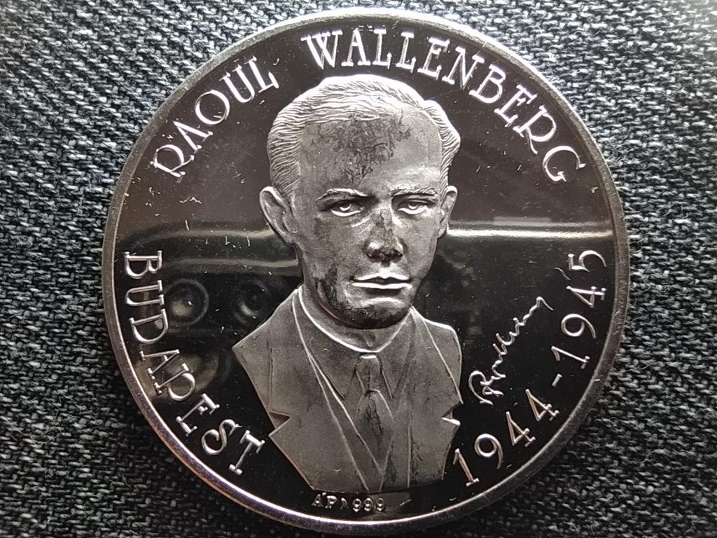Raoul Wallenberg a magyar zsidók megmentője Budapest 1944-1945 15.71 g .999 színezüst