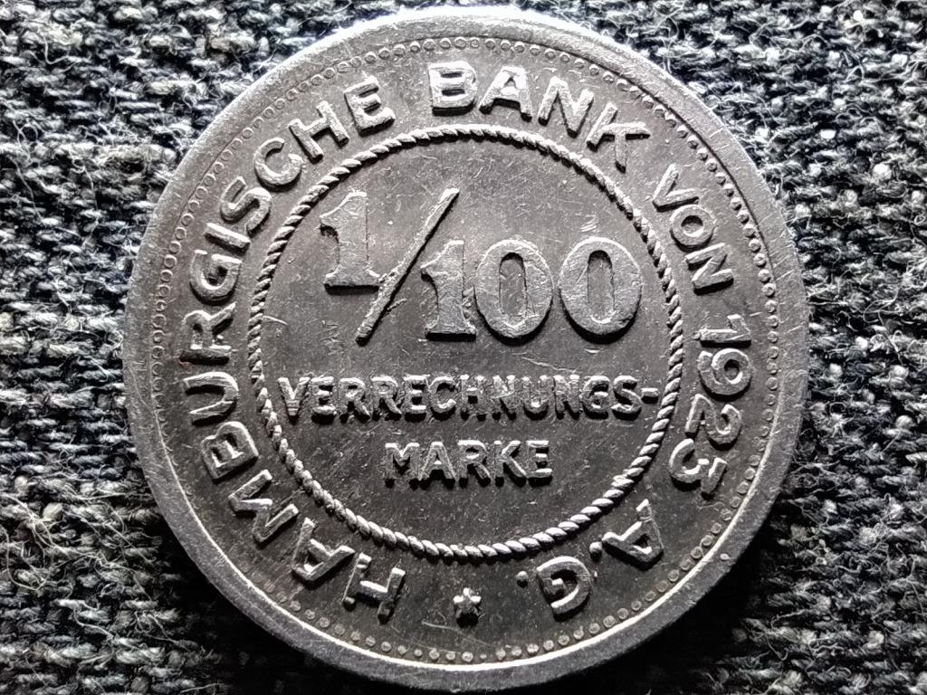 Németország Hamburg városállam 1/100 Verrechnungsmarke márka szükségpénz