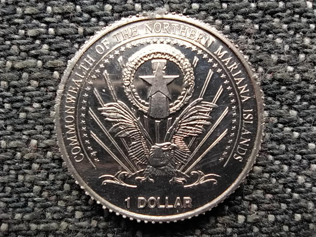 Észak-Mariana-szigetek III. Leó pápa .999 ezüst 1 dollár