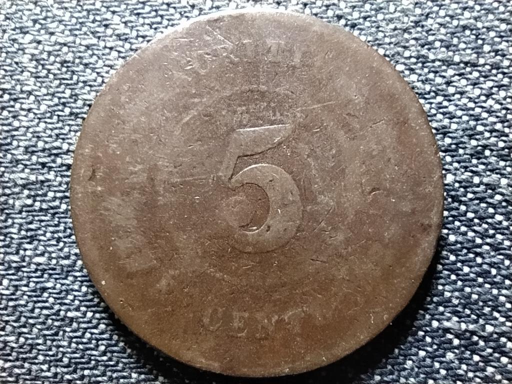 Mauritius Viktória (1837-1901) 5 cent