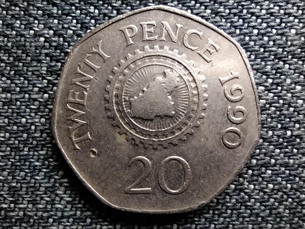 Guernsey II. Erzsébet 20 penny