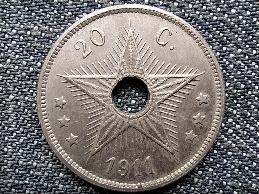 Belga-Kongó I. Albert (1909-1934) 20 cent