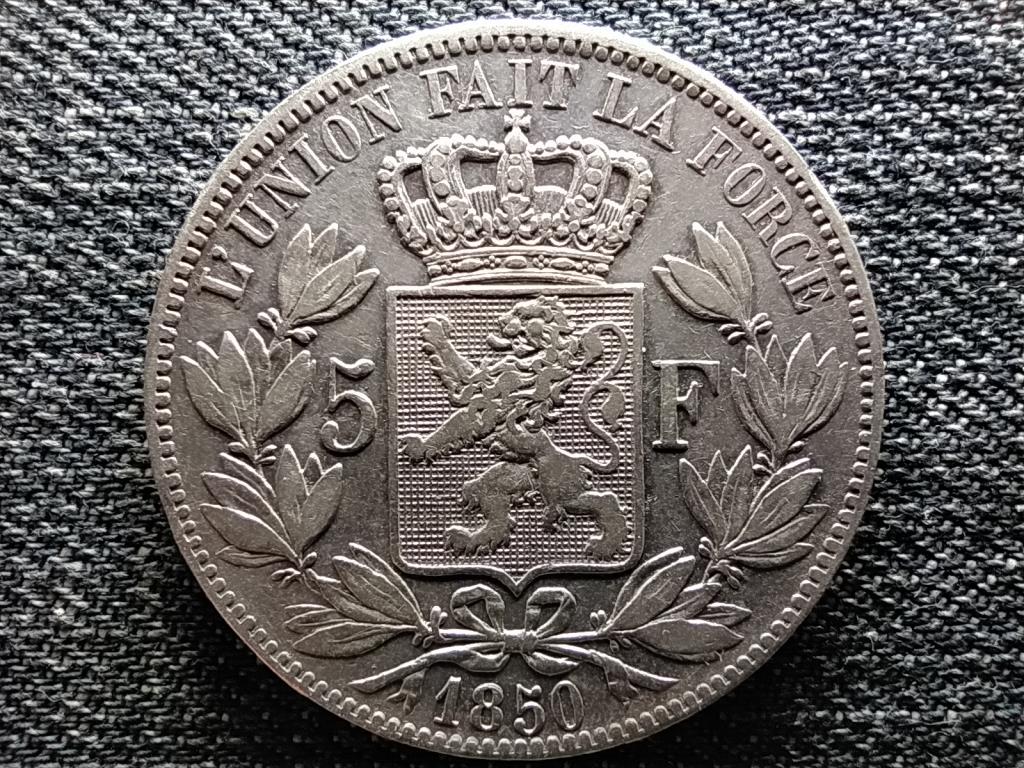 Belgium I. Lipót (1831-1865) .900 ezüst 5 Frank