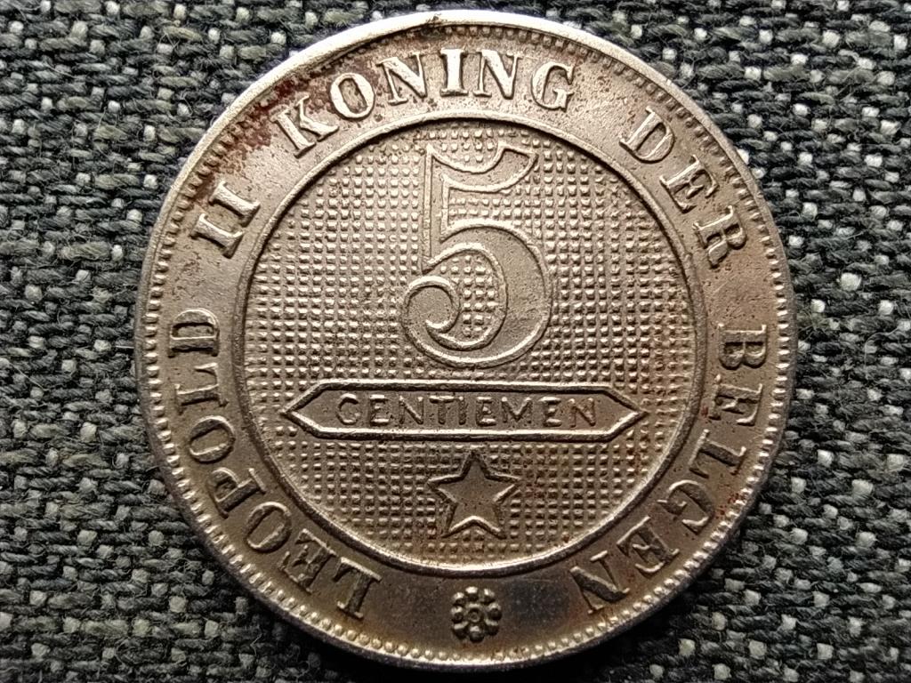 Belgium II. Lipót (1865-1909) 5 centime (holland felirat)