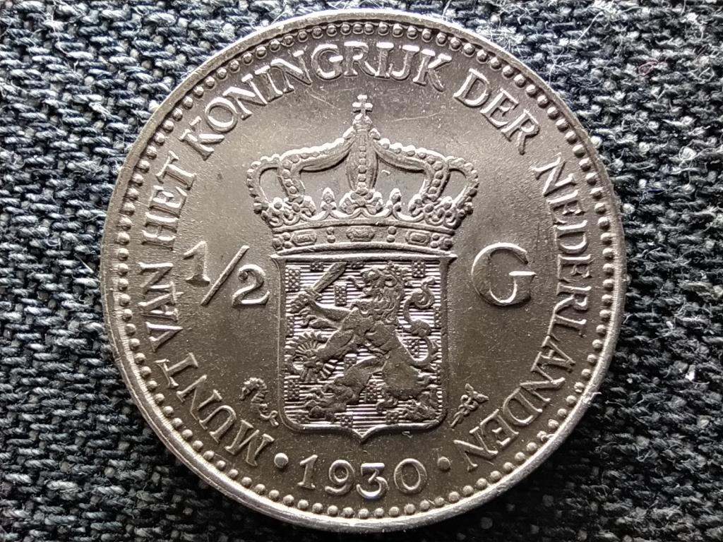 Hollandia I. Vilma (1890-1940, 1945-1948) .720 ezüst 1/2 Gulden
