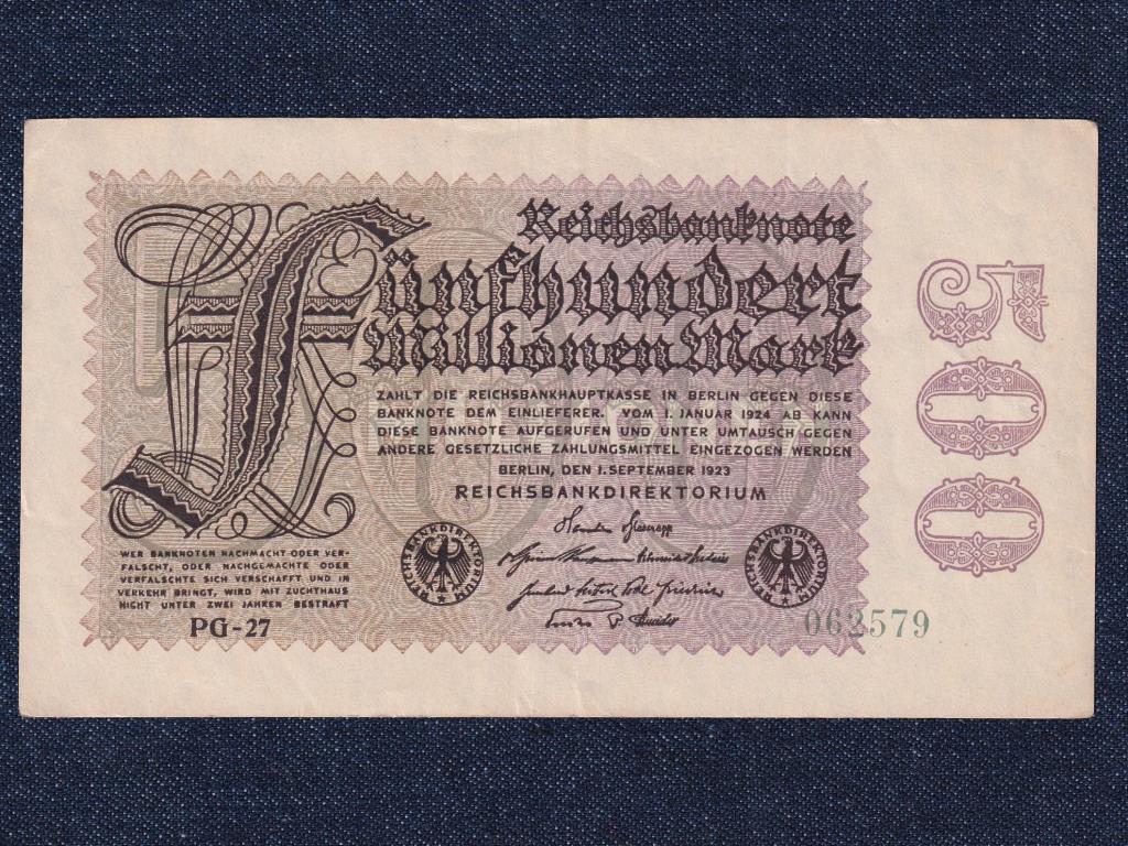 Németország Weimari Köztársaság (1919-1933) 500 millió Márka bankjegy