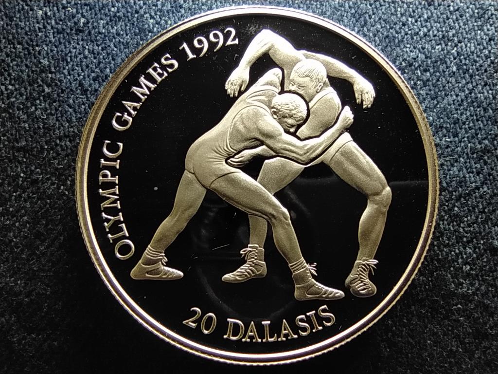 Gambia XXV. Nyári Olimpiai 1992 Barcelona Birkózás .925 Ezüst 20 Dalasi