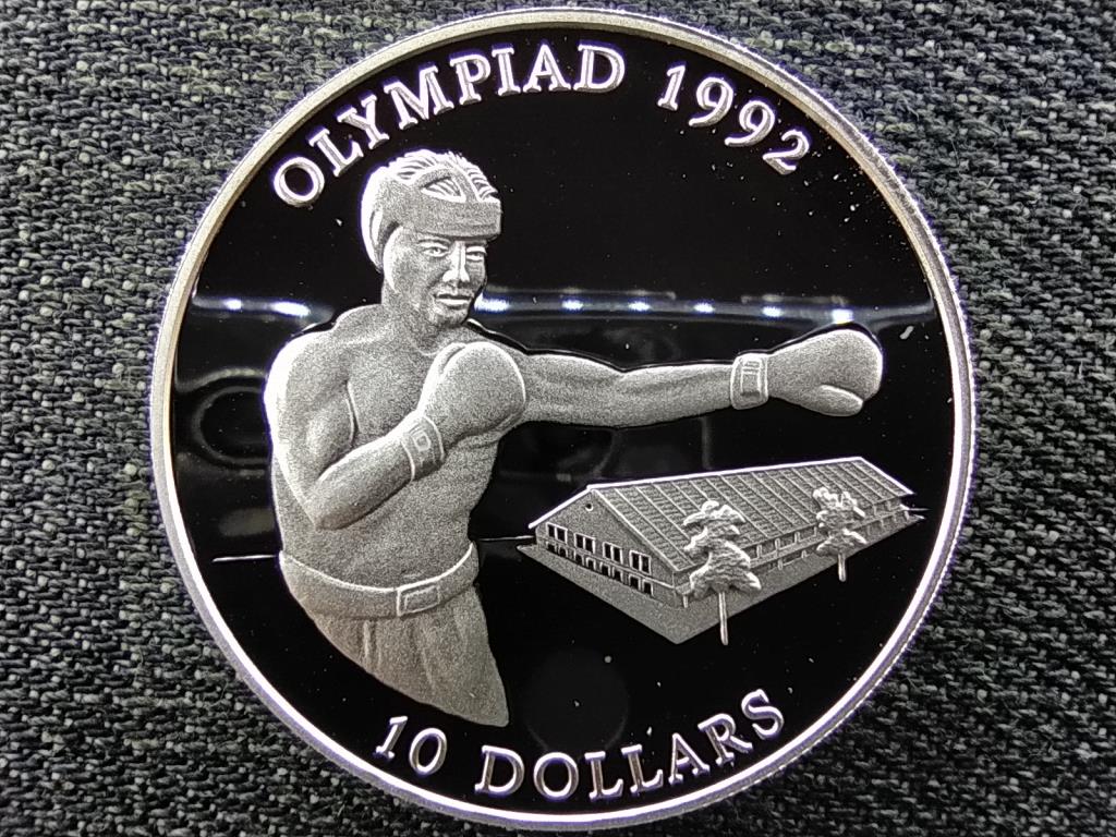 Salamon-szigetek Nyári olimpia Barcelona box .925 ezüst 10 dollár