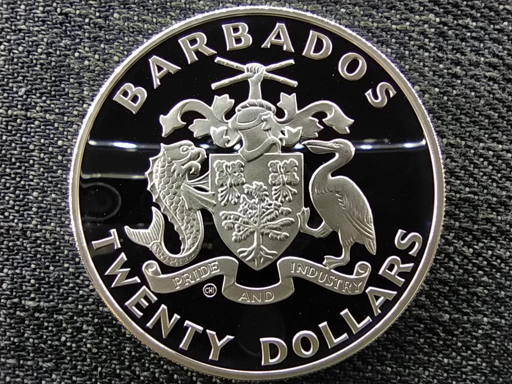 Barbados Nyári Olimpiai Játékok 1988 Szöul .925 ezüst 20 Dollár