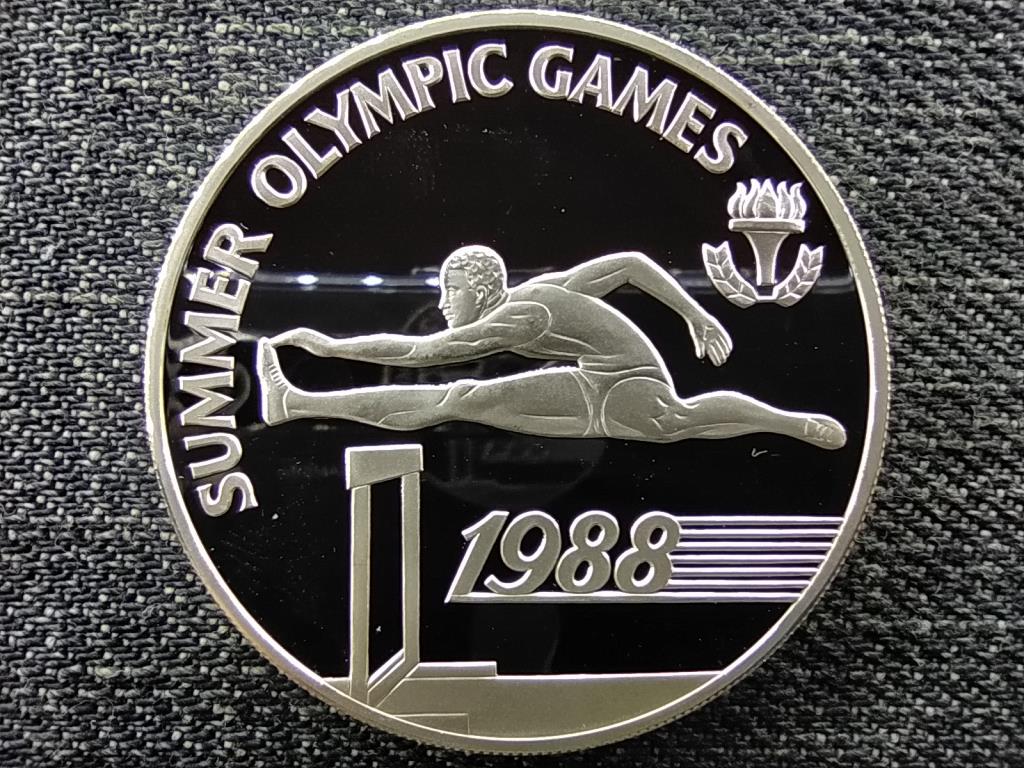 Barbados Nyári Olimpiai Játékok 1988 Szöul .925 ezüst 20 Dollár
