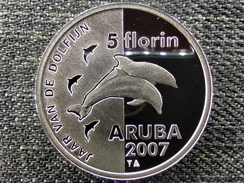 Aruba A delfin éve .925 ezüst 5 florin