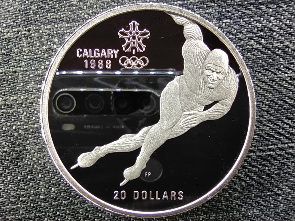 Kanada Téli olimpia Calgary gyorskorcsolya .925 ezüst 20 Dollár
