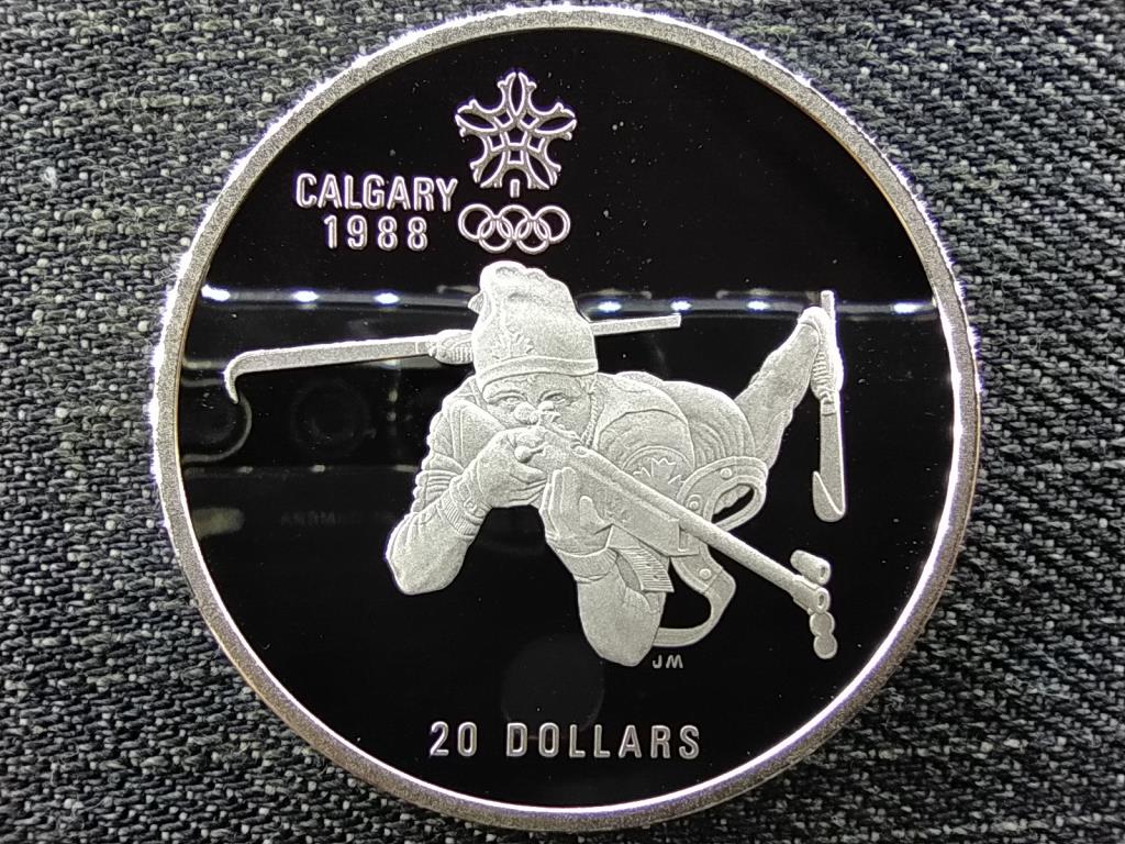 Kanada Téli olimpia Calgary biatlon .925 ezüst 20 Dollár