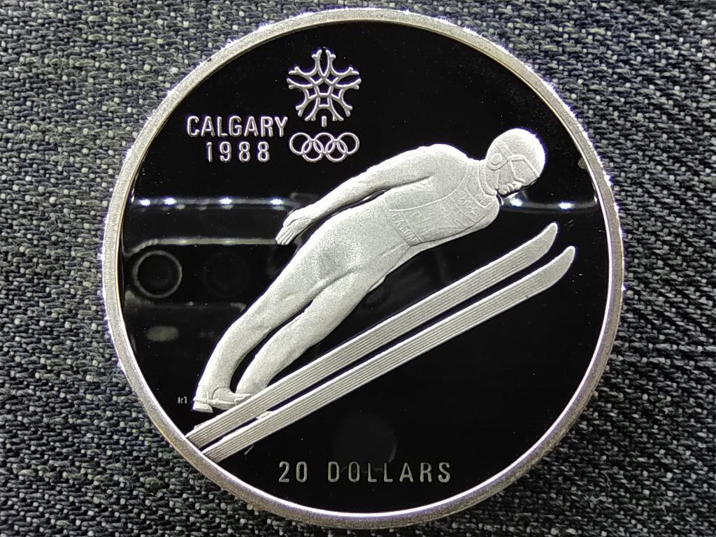 Kanada Téli olimpia Calgary síugrás .925 ezüst 20 Dollár