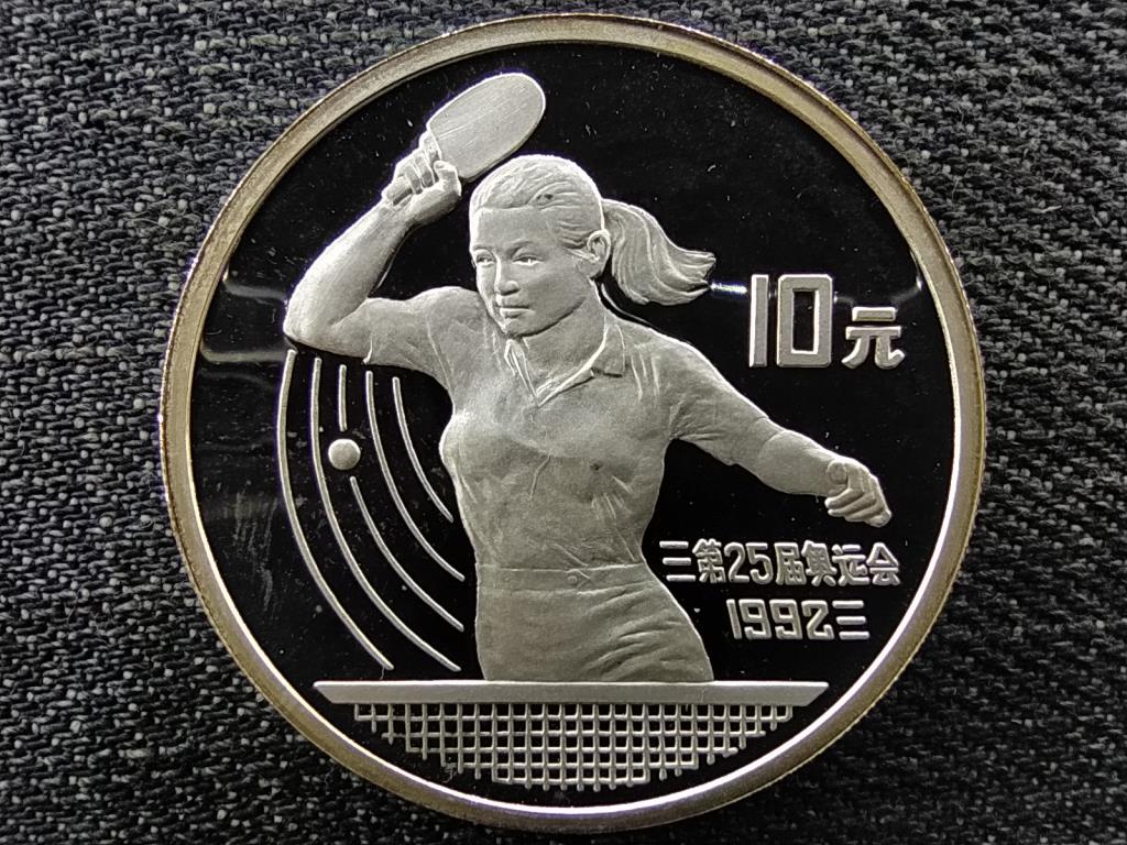 Kína Nyári Olimpia 1992, Barcelona, Asztali tenisz .900 ezüst 10 Jüan