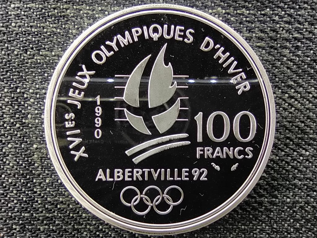 Franciaország Olimpia 1992, Albertville, Gyorskorcsolya .900 ezüst 100 frank