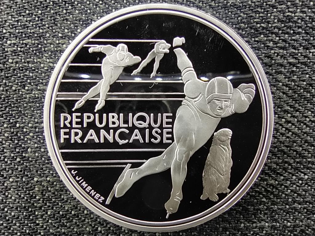 Franciaország Olimpia 1992, Albertville, Gyorskorcsolya .900 ezüst 100 frank
