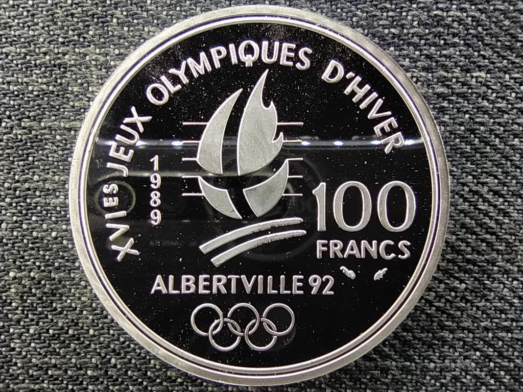 Franciaország Olimpia 1992, Albertville, Műkorcsolya .900 ezüst 100 frank