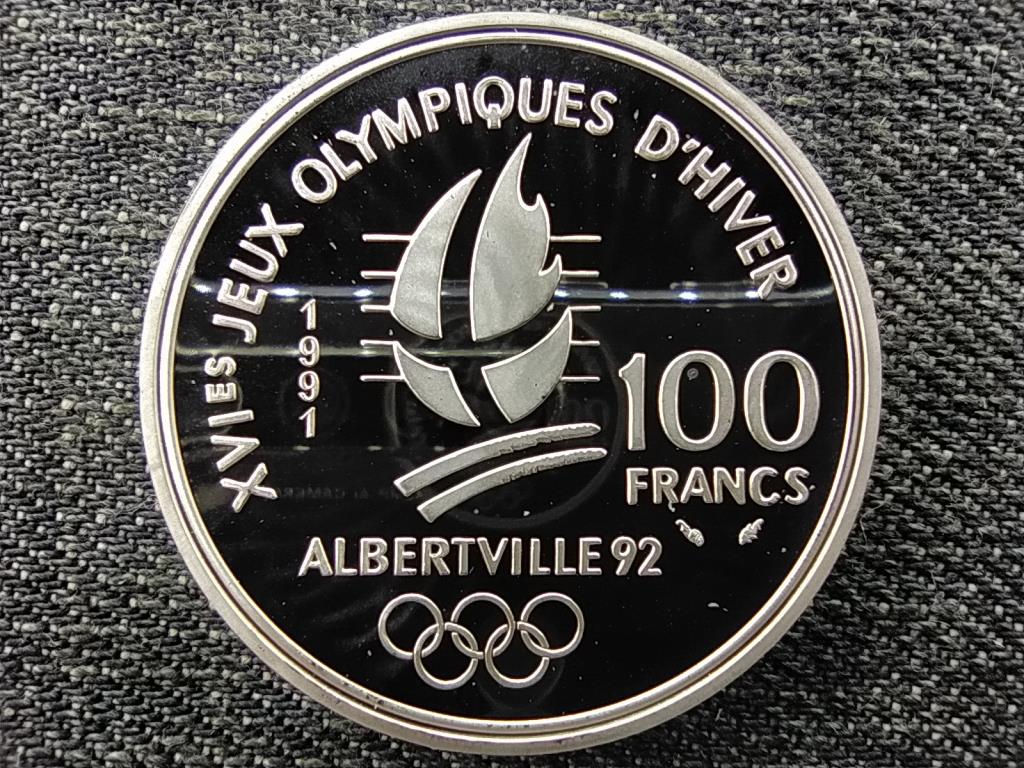 Franciaország Olimpia 1992, Albertville, Sífutás .900 ezüst 100 frank