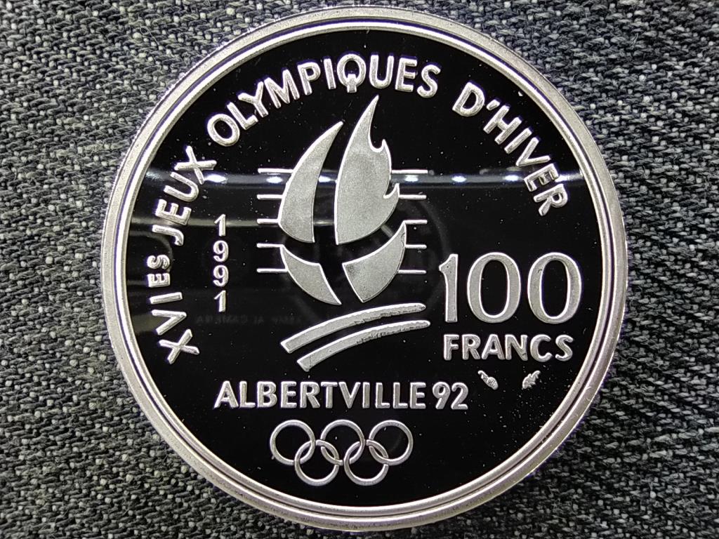 Franciaország Olimpia 1992, Albertville, Síugrás .900 ezüst 100 frank
