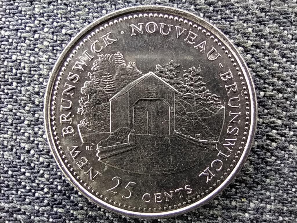 Kanada 125 éves az Államszövetség Új Brunswick 25 Cent