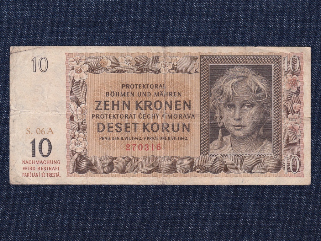 Csehország Cseh-Morva Protektorátus (1939-1945) 10 Korona bankjegy