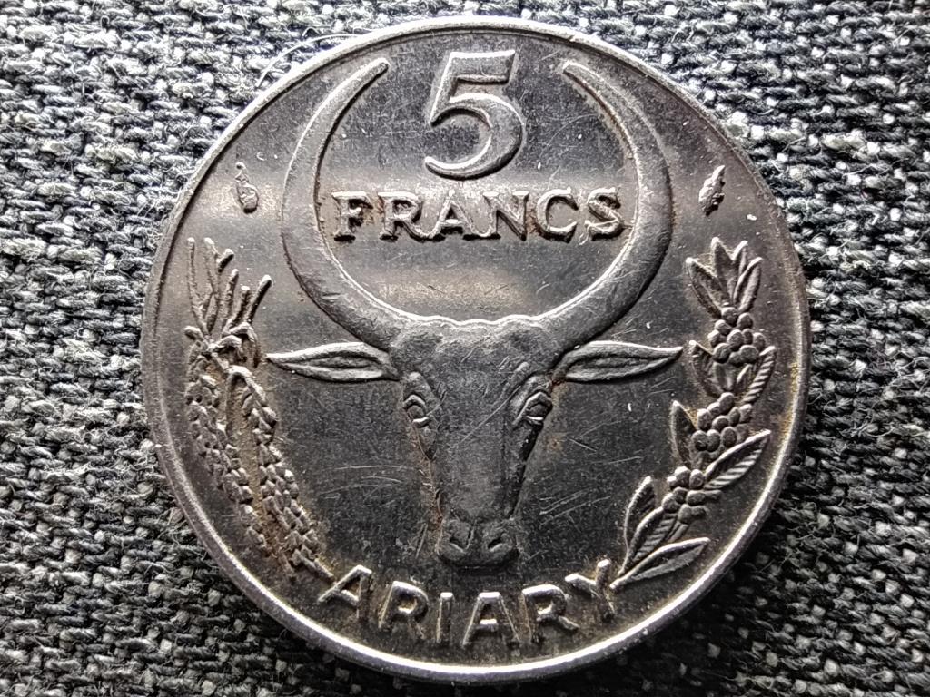 Madagaszkár ökör 5 frank 1 ariary