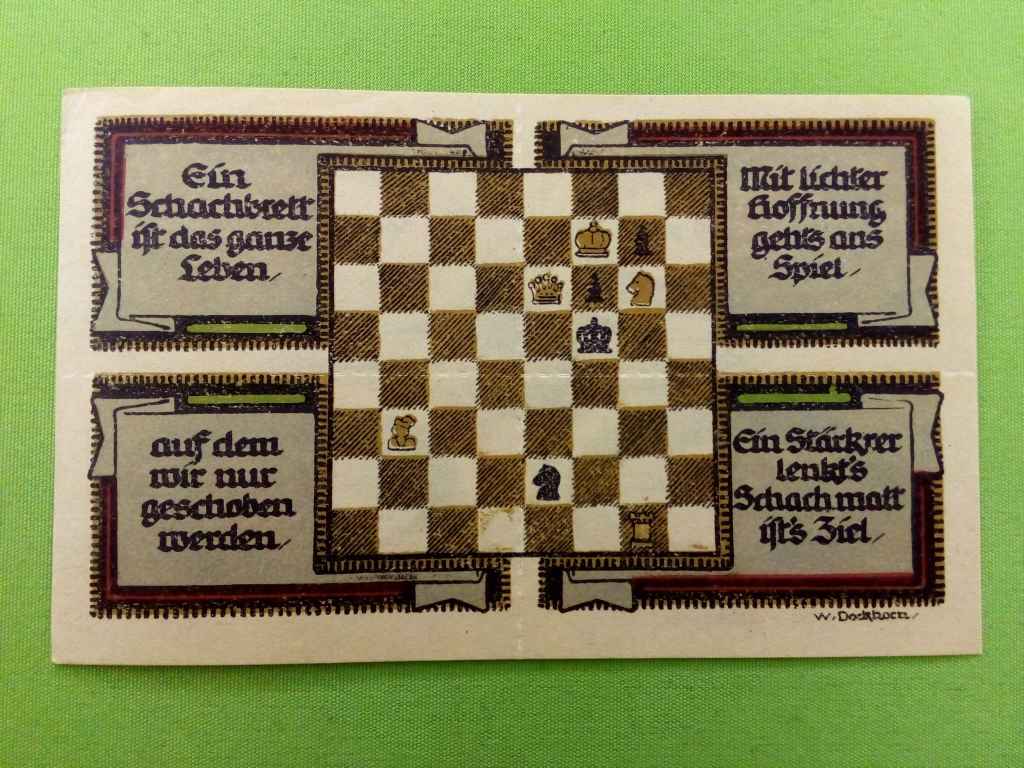 Németország Königsaue sakk 40 Pfennig szükségpénz