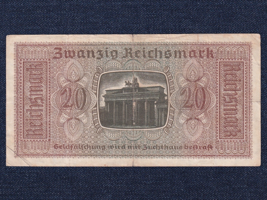 Németország II. VH Megszállt német terület 20 birodalmi márka bankjegy