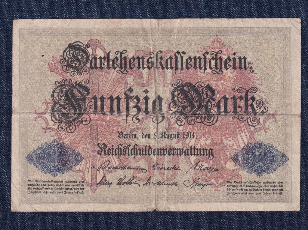 Németország Második Birodalom (1871-1918) papír 50 Márka bankjegy