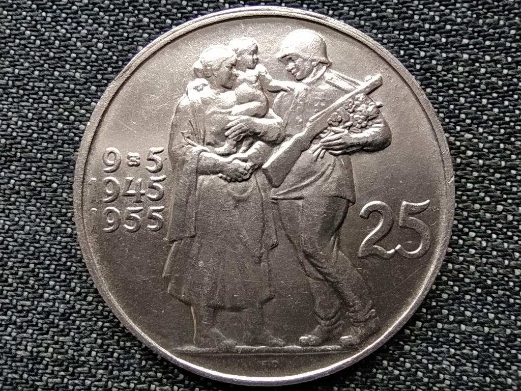 Csehszlovákia Felszabadulás Németországból 10. évfordulója .500 ezüst 25 Korona