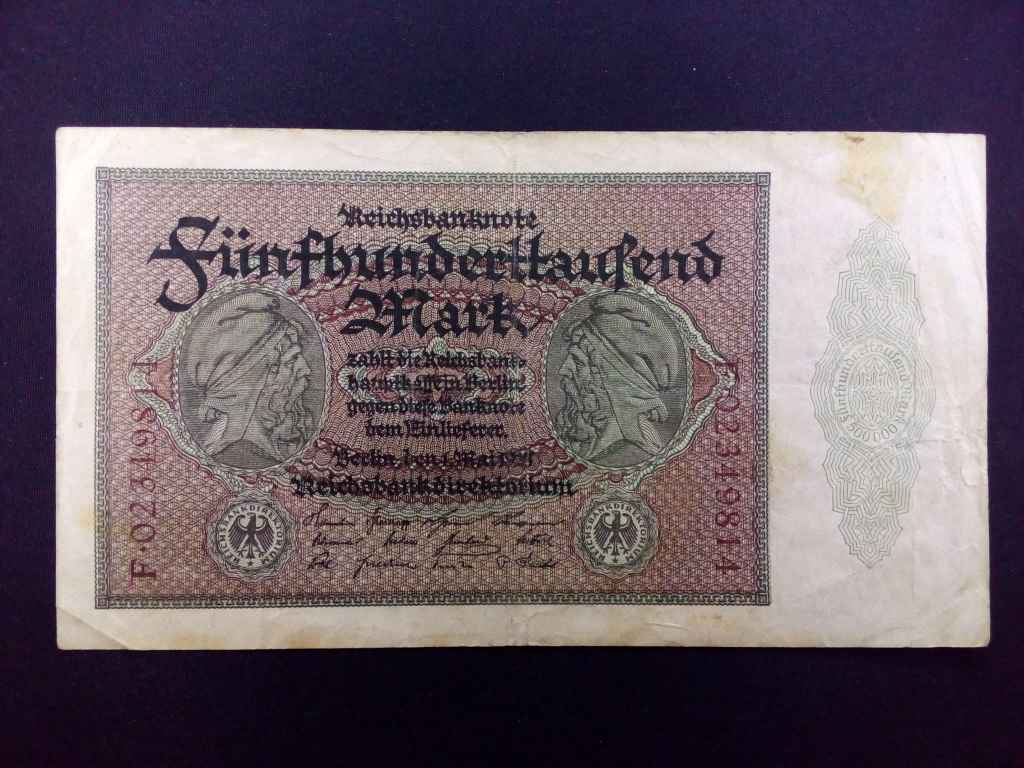 Németország Weimari Köztársaság (1919-1933) 500000 Márka bankjegy