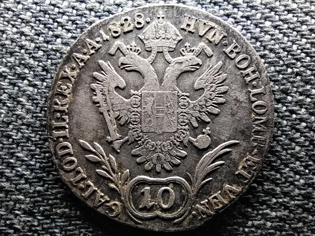 Ausztria II. Ferenc (1792-1835) .500 ezüst 10 Krajcár