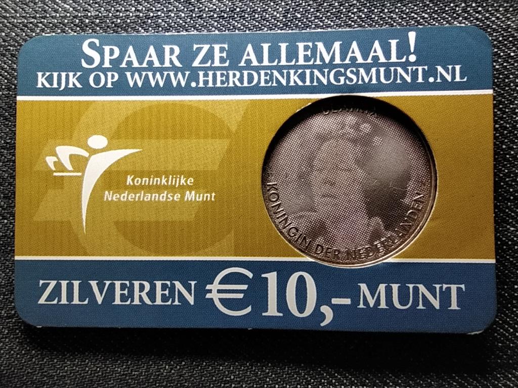 Hollandia Beatrix uralkodásának ezüst jubileuma .925 ezüst 10 Euro