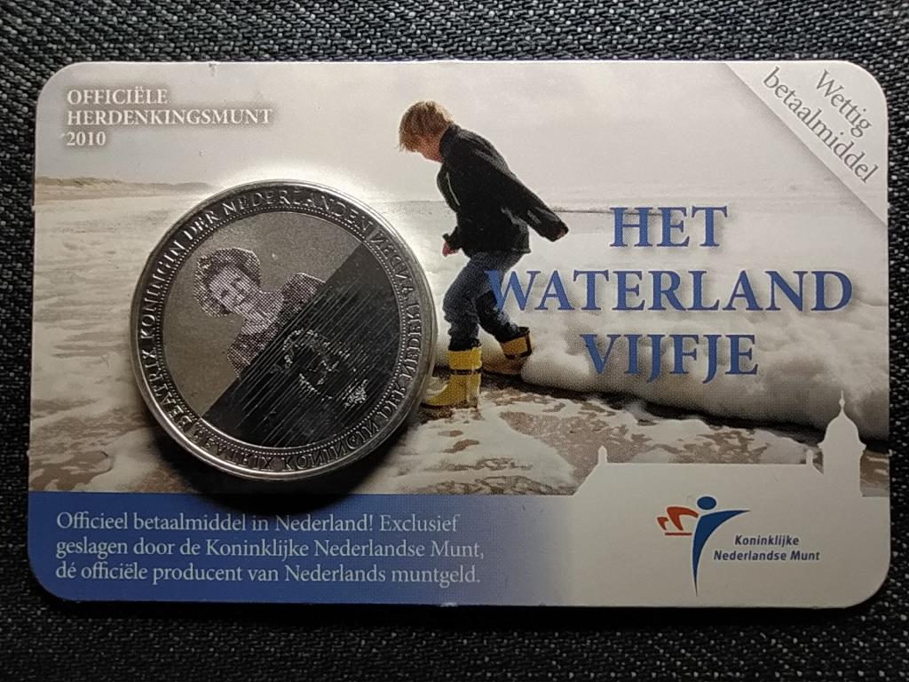 Hollandia Waterland ezüstözött 5 Euro