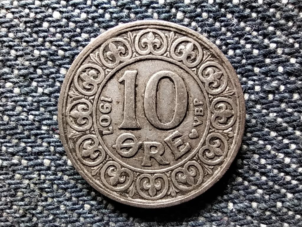 Dánia VIII. Frigyes (1906-1912) .400 ezüst 10 Öre