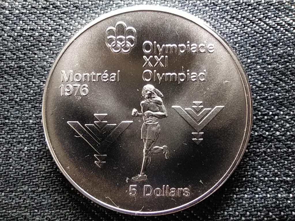 Kanada Olimpia Montreal 1976 maraton .925 ezüst 5 Dollár