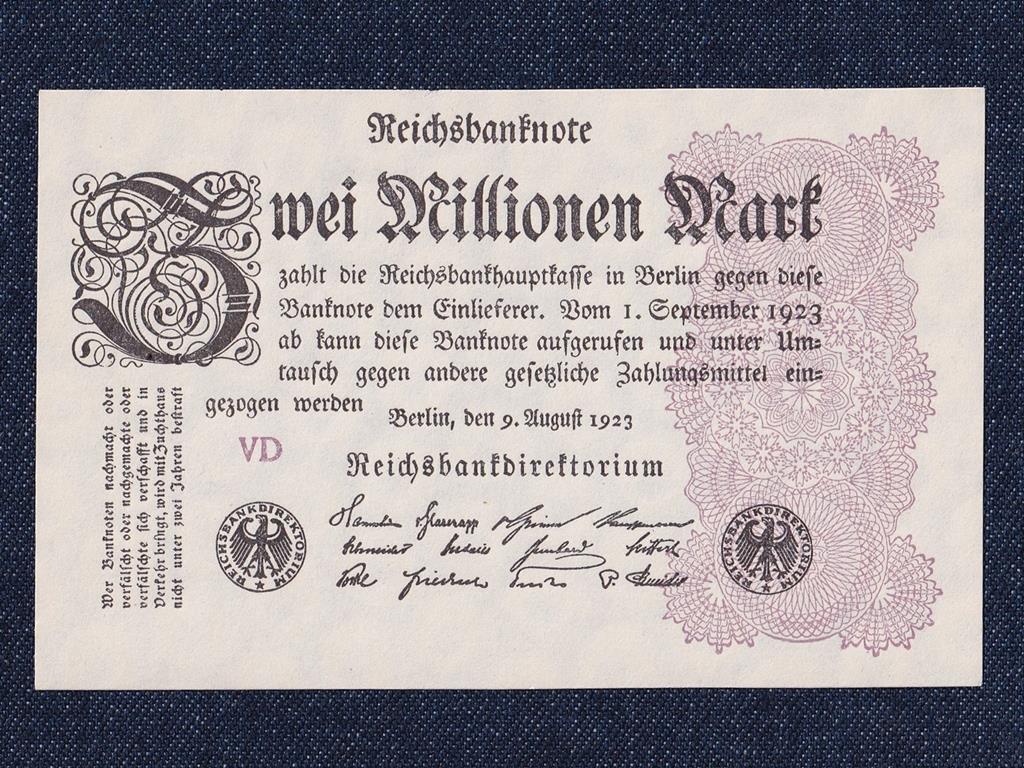 Németország Weimari Köztársaság (1919-1933) 2 millió Márka bankjegy 1923