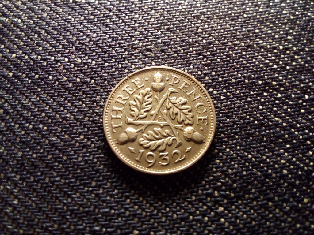 Anglia V. György .500 ezüst 3 Pence 1932