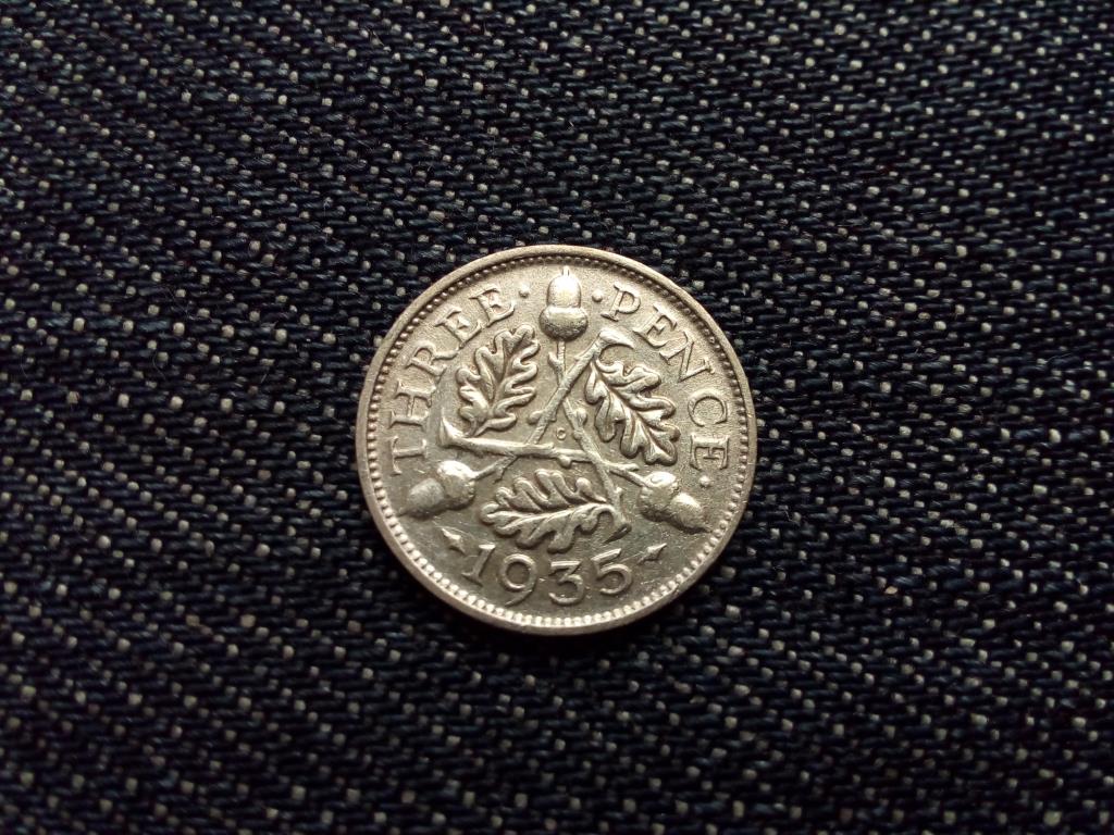 Anglia V. György .500 ezüst 3 Pence 1935